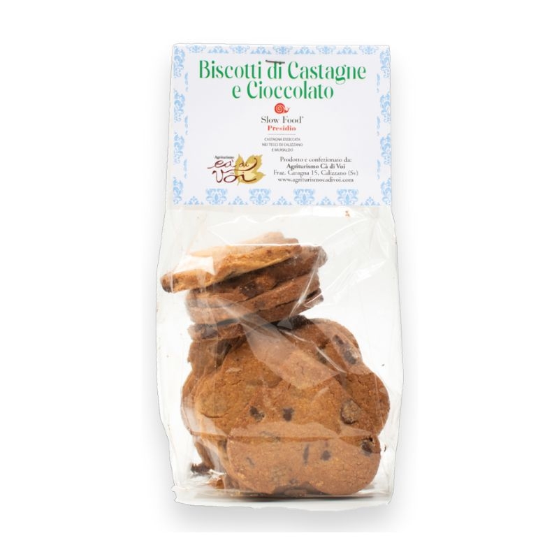 Biscotti di castagne e cioccolato 150g (castagne di Calizzano, presidio Slow Food)