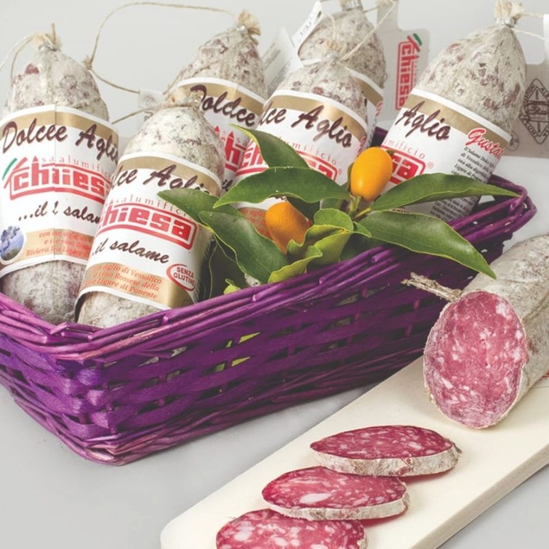 Saucisson aromatisé à l'ail de Vessalico 290g