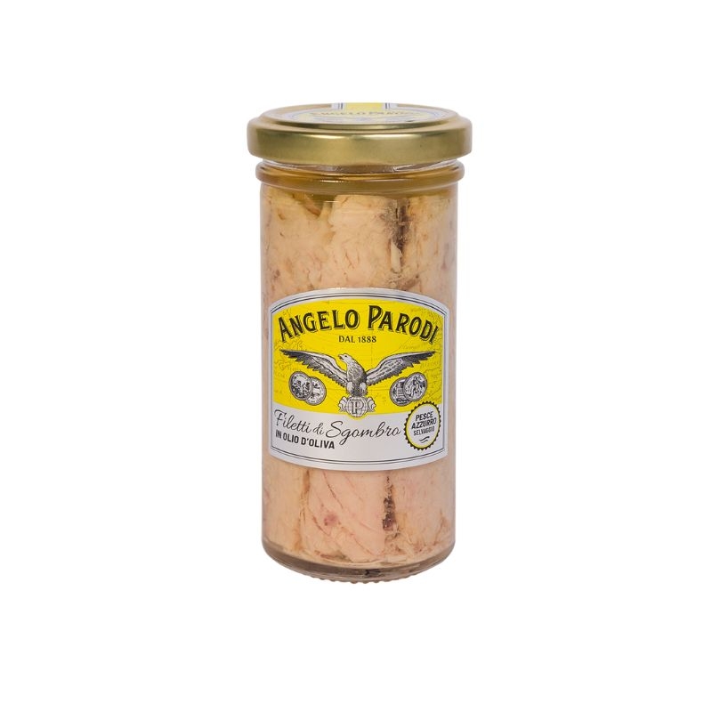 Mackerel fillets in olive oil 150g (glass jar)