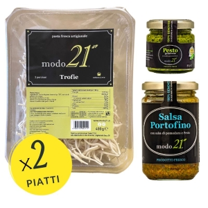 Trofie frais, Pesto et Sauce Portofino (x2 repas)