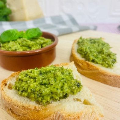 Basil pesto is also great for creating snacks and appetisers!