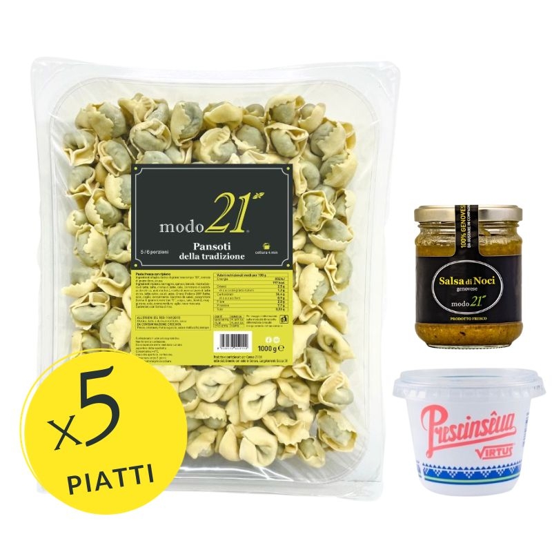 Pansoti con salsa di noci - Kit ricetta