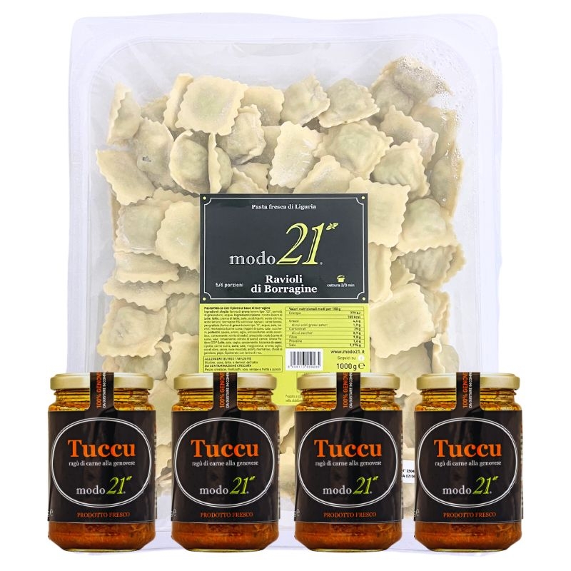 Ravioli e tuccu di carne (1kg di pasta con sugo)