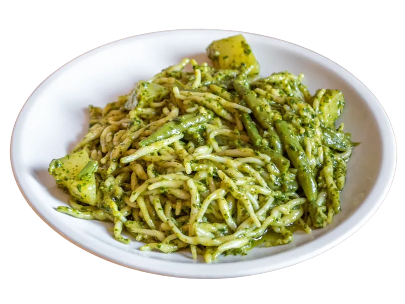 Pâtes trofie fraîches accompagnées du meilleur pesto alla genovese